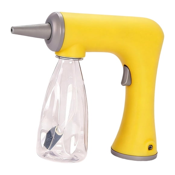 Dispositivo eléctrico de burbujas, accesorio de salón, resistente, fácil de usar, regalo, equipo multifuncional, máquina de espuma ligera y portátil. Amarillo