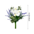 thumbnail image 3 of Ramo de tulipanes artificiales en forma de herradura de 35 cm, arreglo floral artificial de plástico para decoración del hogar, bodas, con flores artificiales verdes, ideal para centros de mesa de, 3 of 6