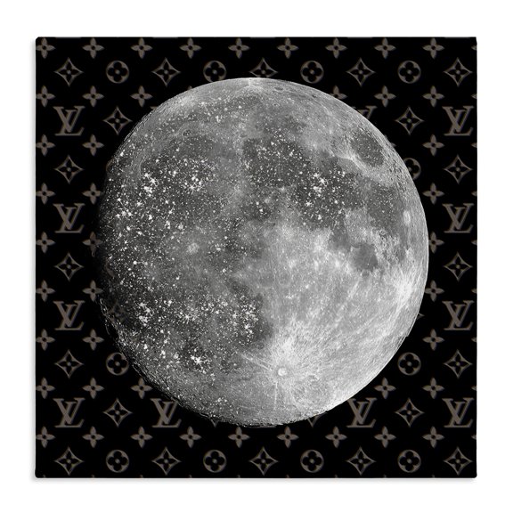 Stupell Industries Art Deco Full Moon Patterned Sky Glam Canvas Art, 36 x 36, by Ziwei Li