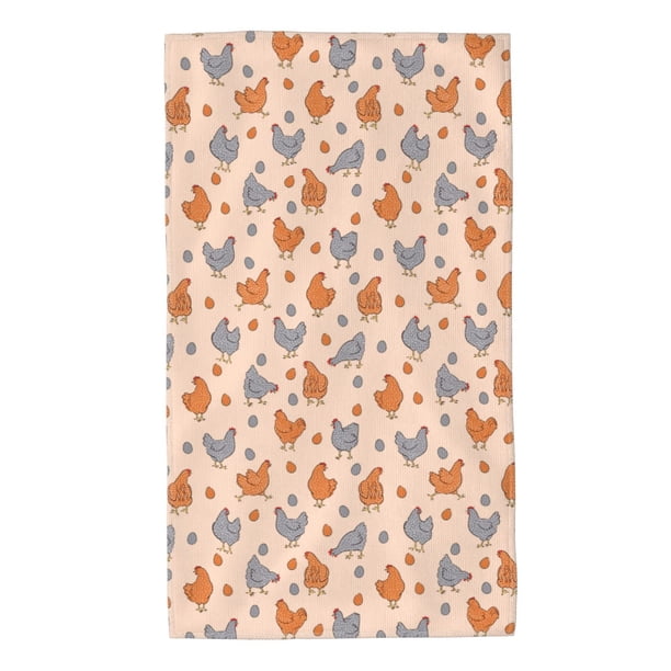 Balery Funny Chicken Toalla de Microfibra Premium con Estampado – 27.5x16 pulgadas, Alta Absorción, Suave y Aterciopelada, Secado Rápido