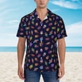 thumbnail image 2 of Fotbe Colorful Insects Hawaiian Shirt for Men Unisex Summer Beach Casual Short Sleeve Cotton Linen Button Down Shirts-Medium, 2 of 5