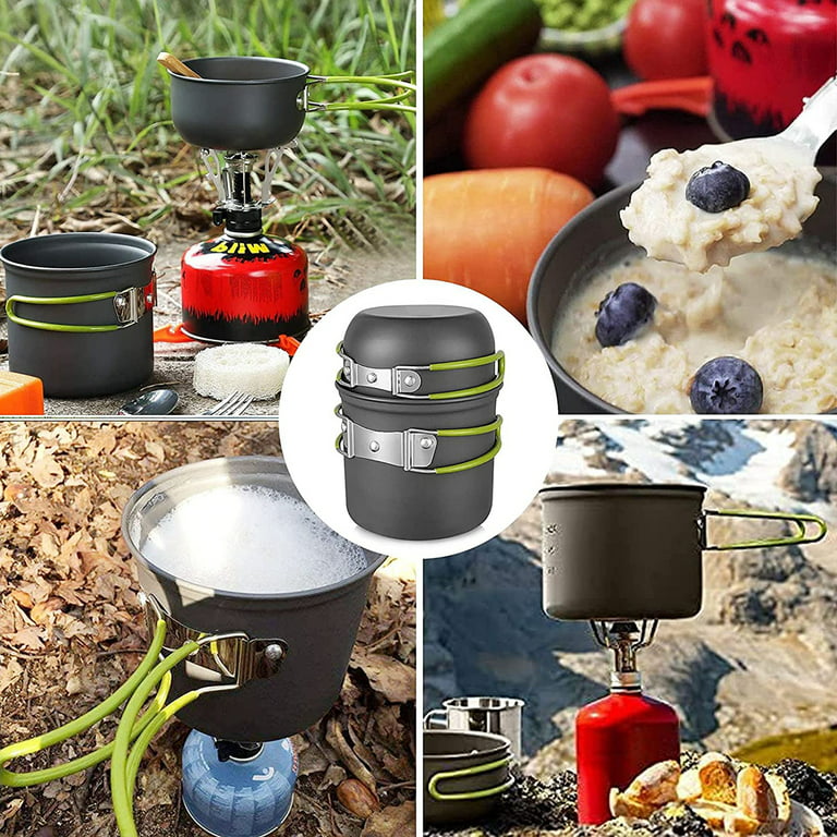 Beteray Camping Cookware Set Portable Camp Stove with Lightweight