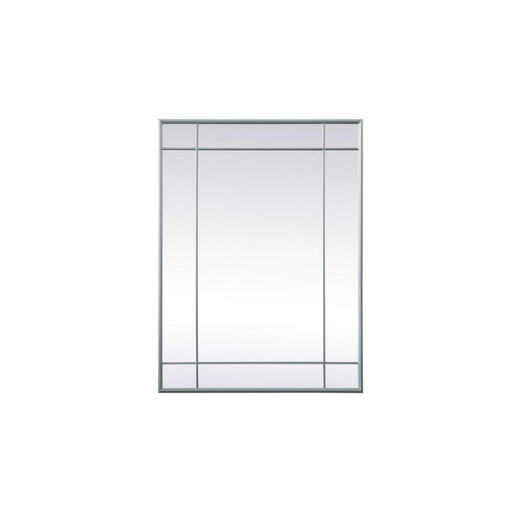 Elegant Decor French Panel Wall Mirror 30x40 Inch In Silver