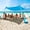 Sky Blue, variant on COMMOUDS Beach Tent Canopy, UPF50  Portable Pop-up Sun Shelter, Easy Setup Sunshade with 4 Aluminum Poles (7x7FT, Skyblue)