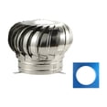thumbnail image 1 of Ventilador de techo sin motor, ventilación de techo giratoria, reemplazo de turbinas eólicas de acero inoxidable, tapa de , ventilación de aire, 1 of 8