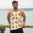 thumbnail image 6 of Zufioo Tiger Lion Print Men's Vest, Sleeveless Quick-drying Muscle T-shirt, Suitable for Sports Fitness, Home Leisure Wear-4X-Large, 6 of 7