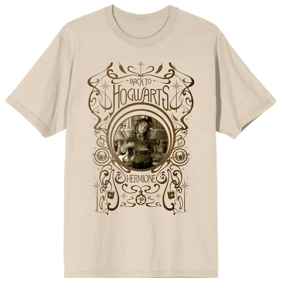 Harry Potter Back To Hogwarts Hermione Crew Neck Short Sleeve Natural Women's T-shirt-Medium