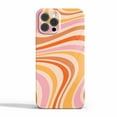 thumbnail image 1 of Retro 70s Orange Swirl Case for iPhone 13 Pro,Aesthetic Art Design Full Cover Protective Case, 1 of 5