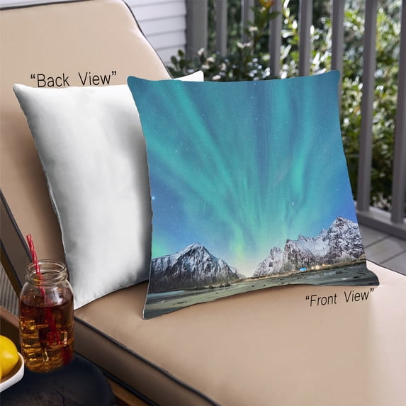 Ahgly Company Color Focus Blue Outdoor Throw Pillow, 18 inch by 18 inch