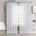 thumbnail image 2 of Solid Translucent Thin Window Screen White Window Screen Modern Minimalist Breathable - 2 Panels 52"*63", 2 of 8