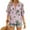Purple, variant on Women's Printed Shirt V Neck Tops Multiple Patterns Available Casual Resort Wear Blouse in 4 Designs Summer Holiday Beach Fashion Plus Size Available