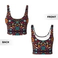 thumbnail image 6 of Rateoe Colorful Mexican2 Print Womens' Sports Bras Scoop Neck Sports Vest- Padded U Back Seamless High Impact Support, 6 of 7