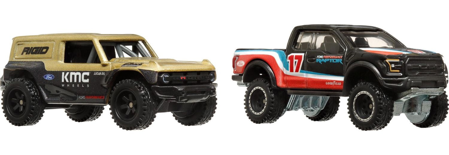 Hot Wheels Car Culture Ford Bronco R & '17 Ford F-150 Raptor véhicule 2pk