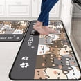 thumbnail image 3 of Cat Rugs and Mats Kitchen Floor Mats for in Front of Sink, Anti Fatigue Floor Mat for Kitchen, Padded Kitchen Mats for Standing and Kitchen Matt for Standing for Kitchen Decor 17"X30"+17"X47", 3 of 6