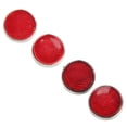 thumbnail image 5 of 4 reflectores redondos de 42 mm de alto brillo, resistentes al agua, elegantes reflectores de seguridad rojos para motos de rosca M6, ATV, scooters y bicicletas, 5 of 5