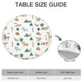 thumbnail image 6 of White Christmas Forest Animal Pattern Round Fitted Tablecloth with Elastic Edge,Dining Table Cover Waterproof,Outdoor Round Tablecloth for Camping,Dining,Indoor and Outdoor, 6 of 7