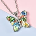 thumbnail image 2 of Colorful Dainty Butterfly Necklace for Women Murano Style Millefiori Glass Cute Aesthetic Beach Jewelry Friendship Women for Friend Mom 20" Birthday Christmas Gifts, 2 of 10