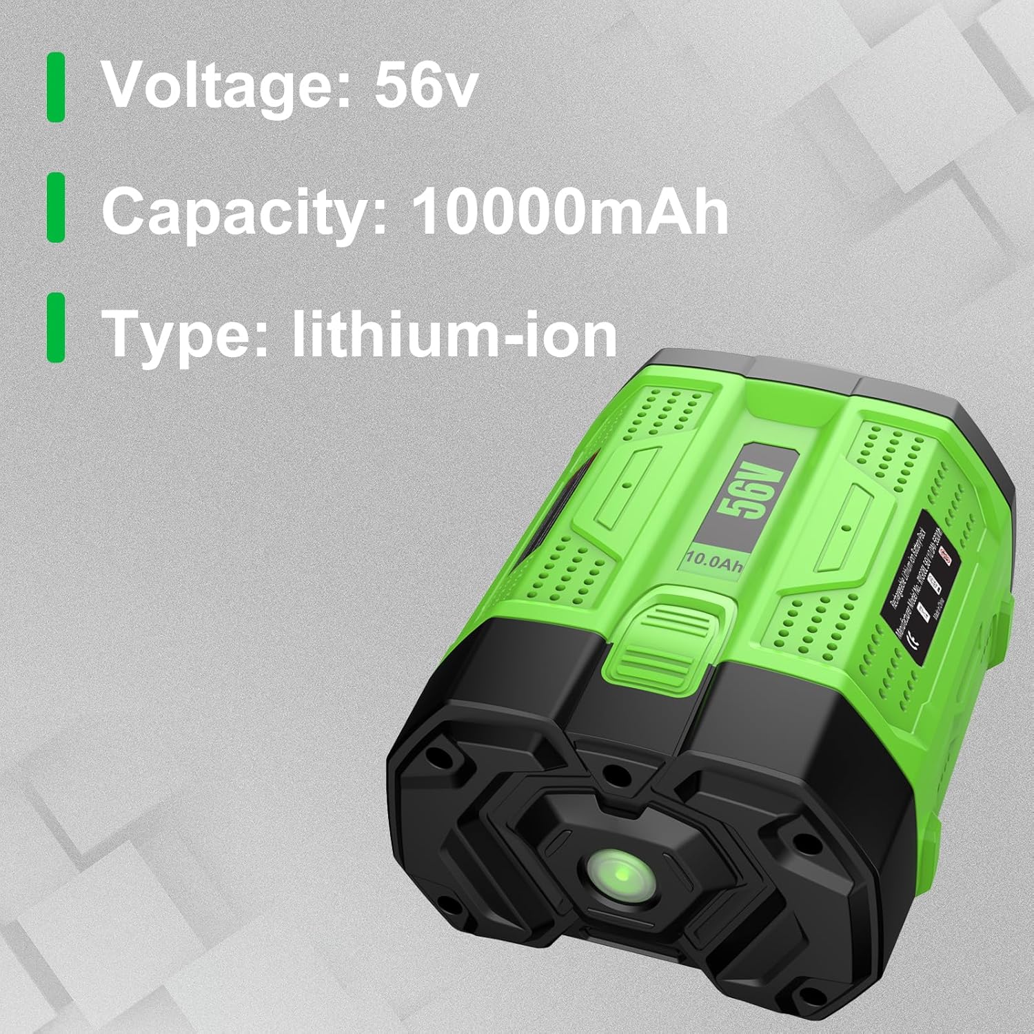2Packs Upgraded 56 Volt for EGO Battery High Capacity Replacement for EGO Battery 56V 10.0Ah BA5600T BA1400T BA4200T BA2240 BA2800 BA1120 BA2800T Compatible with EGO All Power Tool