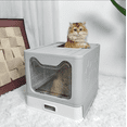 thumbnail image 2 of Pexzira XXL Stainless Steel Cat Litter Box with Lid Anti-Urine Leakage, Easy Cleaning, 2 of 5