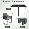 thumbnail image 3 of Gymax Set Of 9 Patio Dining Set w/ PE Rattan Chairs Tempered Glass Table & Ottomans, 3 of 7