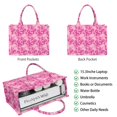 thumbnail image 2 of Large Capacity Tote Bag,Pink Breast Cancer Handbag Fashion Luxury Tote Bag,15.7"x13"x 5.1" Inches,Laptop Compatible, 2 of 6