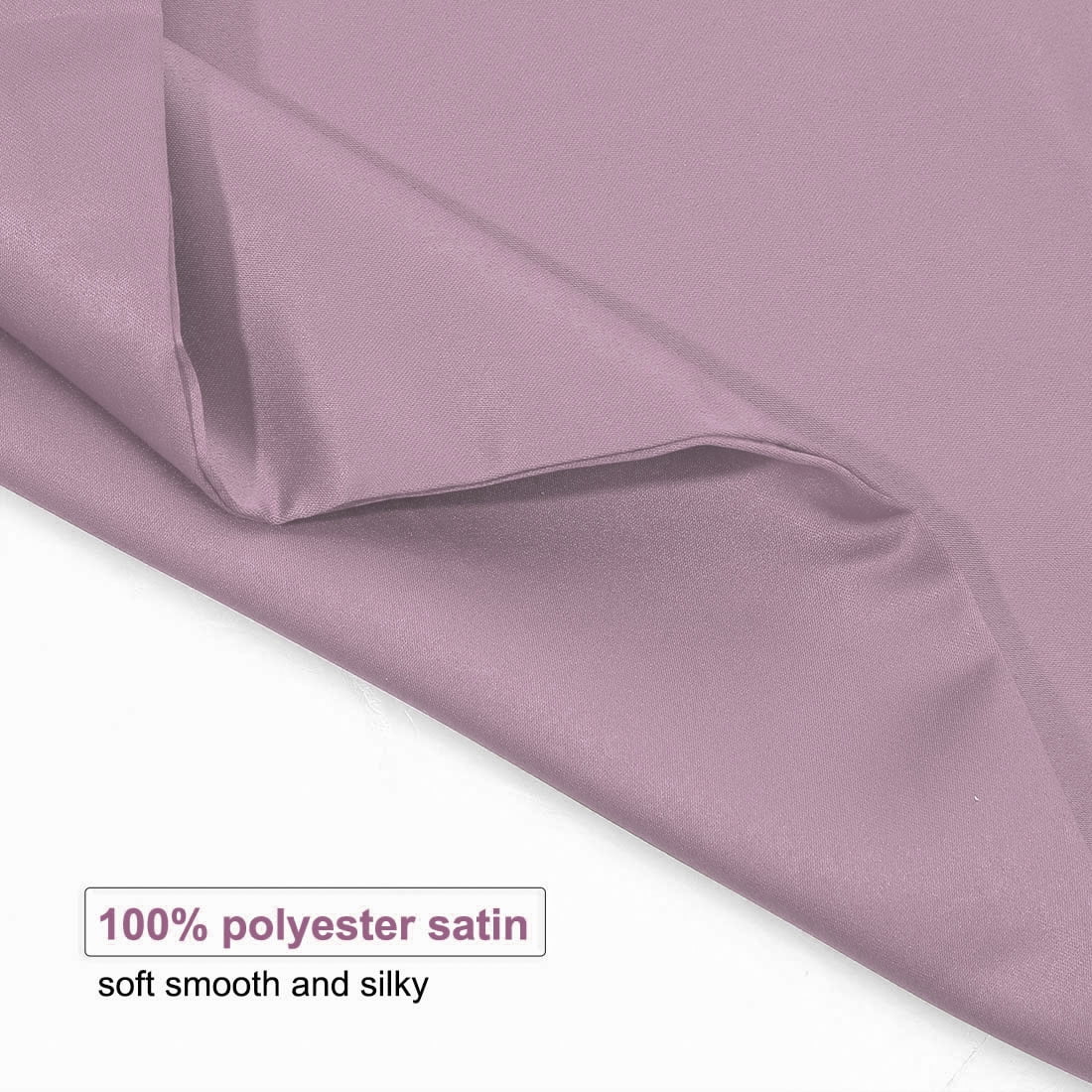 Unique Bargains Set of 4 Silky Satin Pillowcases Pillow Cover Mauve Travel