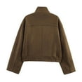 thumbnail image 4 of Wensltd Women Blouse Stand Collar Long Sleeve Jackets with Pockets Fall Tops, 4 of 9