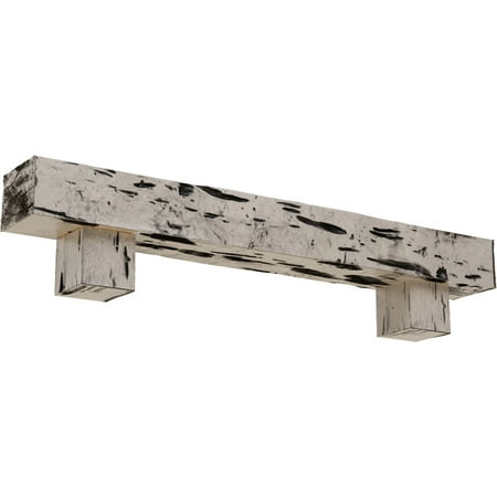 

Ekena Millwork 6 H x 10 D x 48 W Pecky Cypress Faux Wood Fireplace Mantel Kit w/ Alamo Corbels Burnished Pine