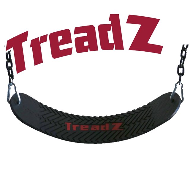 M & M Sales Backyard Outdoor Recycled Rubber Treadz Tire Tree Swing With Chain
