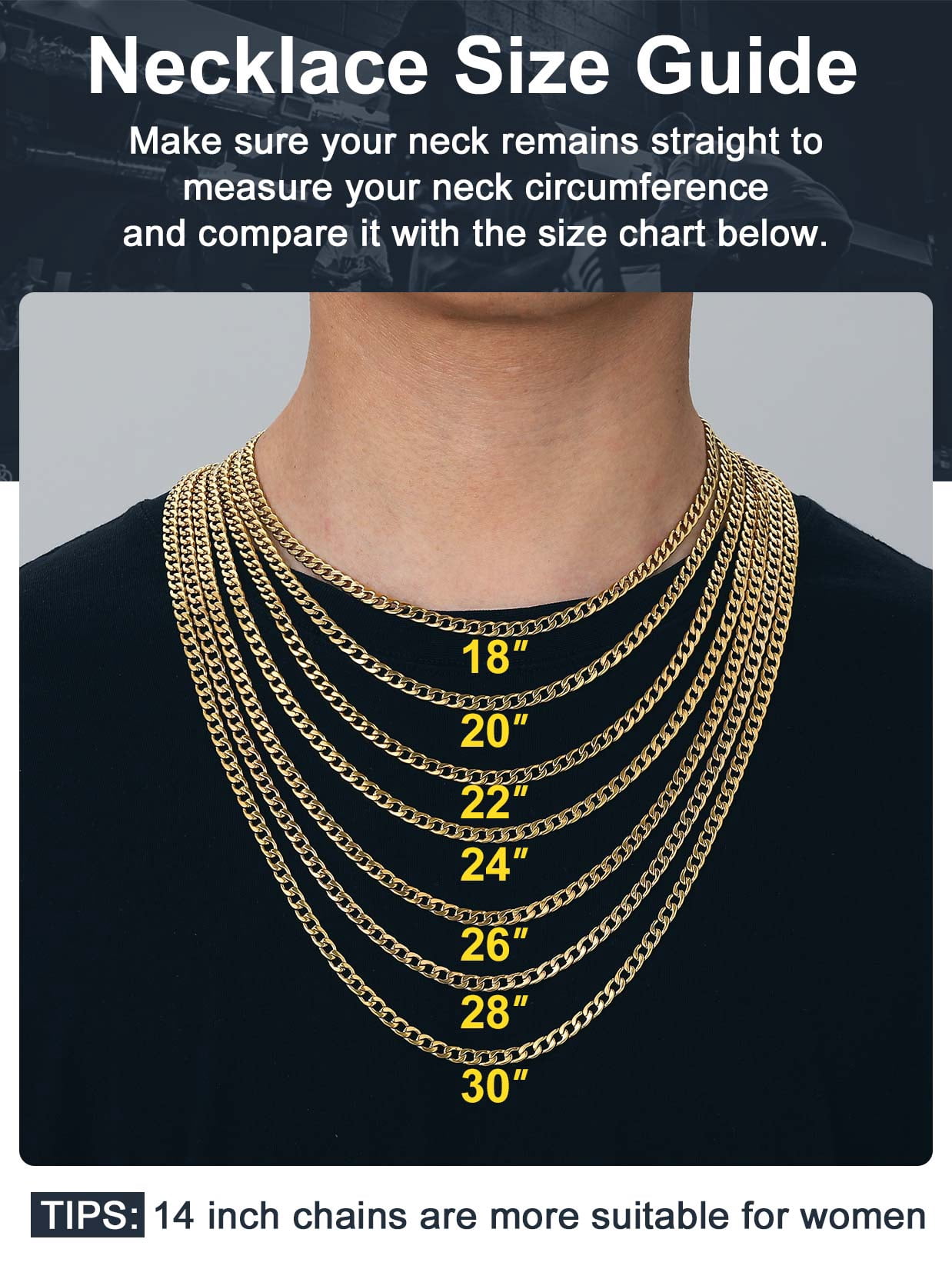 ChainsProMax Mens Necklace Stainless Steel Chain Necklace for Men Women Curb Cuban Link Necklace Gift Fathers Day Jewelry Gift for Dad Son Husband