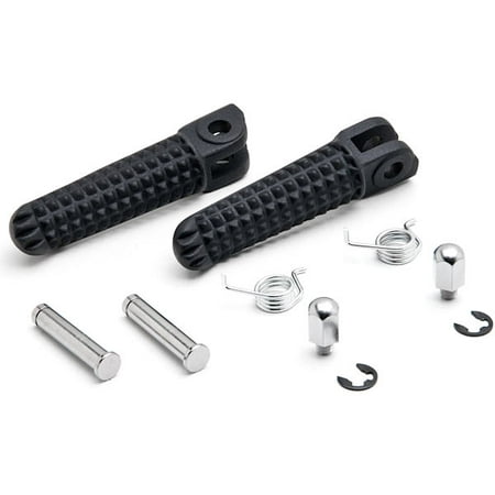 Yamaha R6 Front (Krator Black Front Foot Rest Pegs for Yamaha YZF R1 R6 R6S FZS 600 TDM 900 XJ Diversion Black Motorcycle Foot Pegs Footrests Left &)