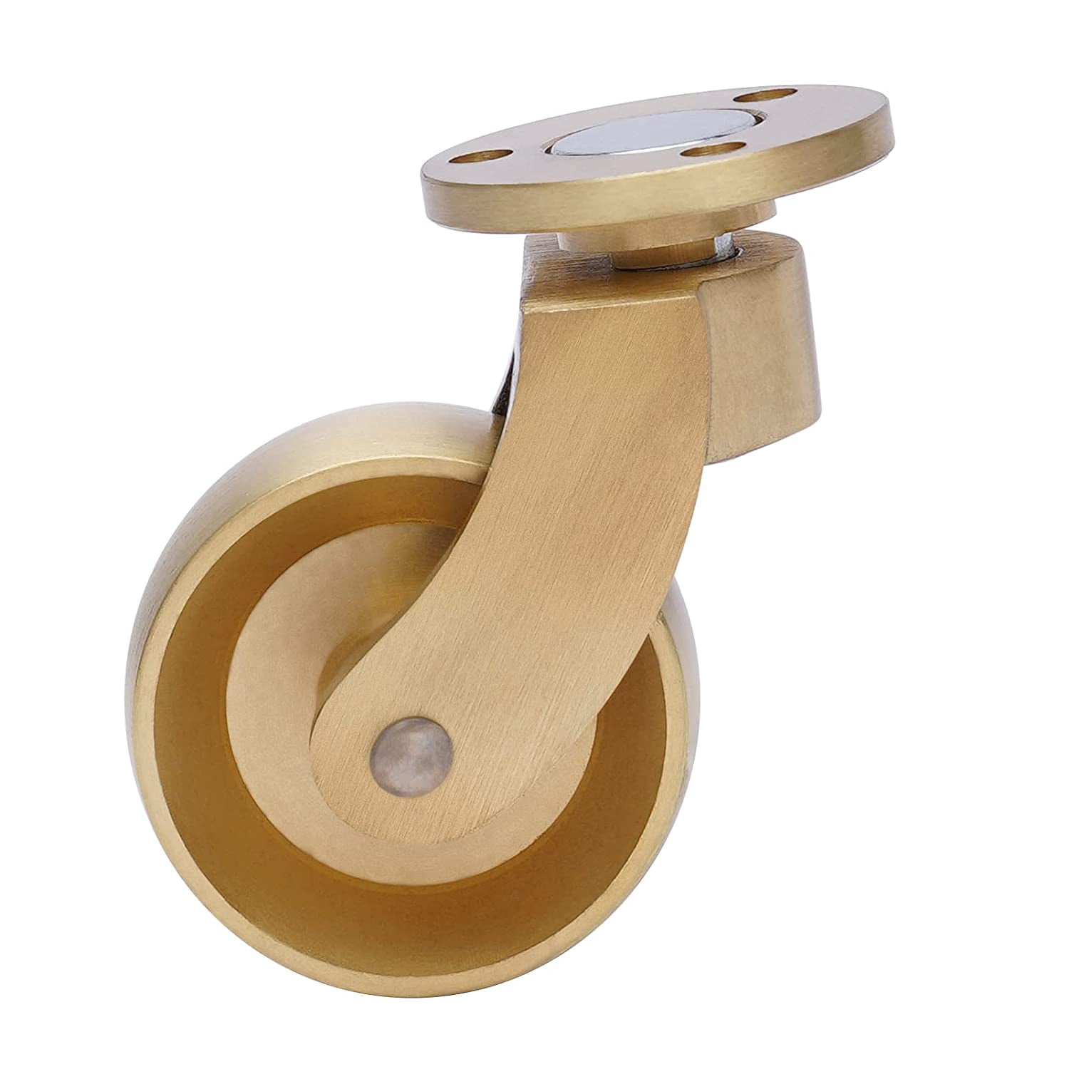 Miumaeov Universal Brass Caster Antique Brass Ball Swivel Wheels 4pcs Furniture Table Swivel Wheel 360 Degree Rotation 2.36 * 1.1 * 2.05in