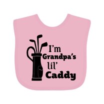 Inktastic I'm Grandpa's Lil' Caddy Golf for Kids Boys or Girls Baby Bib