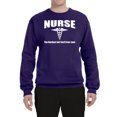thumbnail image 2 of Nurse the Hardest Job You'll Ever Love | Mens Pop Culture Crewneck Graphic Sweatshirt, Purple, Small, 2 of 3