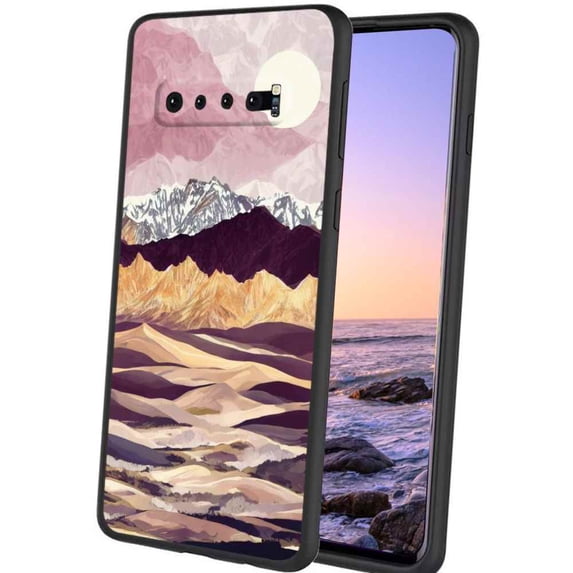 Compatible with Samsung Galaxy S10+ Plus Phone Case, Mountains-s-Thin Case Men Women, Flexible Silicone Shockproof Case for Samsung Galaxy S10+ Plus