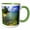 Green/White, variant on 3drose, Nature, Ocean Scene, Green, Blue,, 11oz Mug