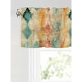 thumbnail image 6 of Valances for Windows Bohemian Red Rod Pocket Cafe Window Treatments Valance Curtains for Kitchen Bathroom Laundry Basement Windows 60"x14", 6 of 9