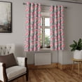 thumbnail image 2 of Ambesonne Flower Grommet Curtain, Romantic Bridal Bouquets, 50" x 54", Dark Coral Sage Green, 2 of 6