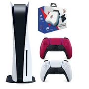 Sony PlayStation 5 Console (PS5 Disc Console) Disc Version With Extra Cosmic Red Dualsense