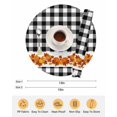 thumbnail image 6 of 15 Inch Round Placemats Set of 4, Fall Non Slip Heat Insulation PP Table Mats, Thanksgiving Orange Pumpkin Maple Leaves Checkered Washable Place Mats for Kitchen Dining Party Table Decor, 6 of 7