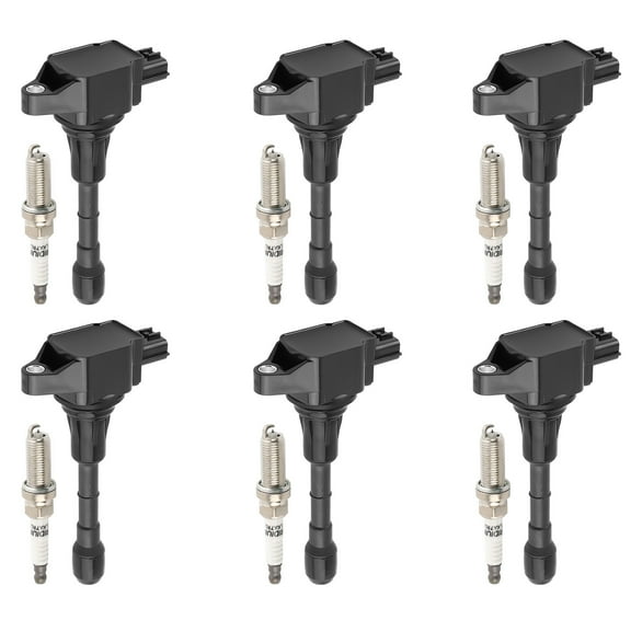 maXpeedingrods UF550 Set of 6 Ignition Coil Pack and Iridium Spark Plugs Fit for Nissan 350Z Altima Maxima, for Infiniti EX35 FX35 G25 V6 3.5L 2007-2020, Ignition Coil Kit Replace UF-550 22448JA10A