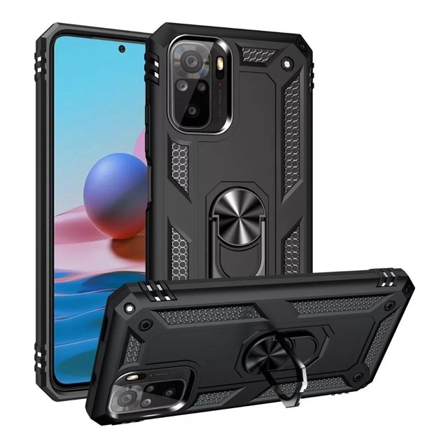 Funda Xiaomi Redmi Note 10S Cristal Templado (Global) Negro Genérica Compatible Redmi Note 10S