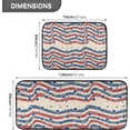 thumbnail image 2 of SKYSONIC American Patriotic Stars Stripes Kitchen Rugs and Mats 2 Pcs, Vintage Colors Non-Slip Floor Runner Mat for Living Room Bedroom Dorm Hallyway Home Decor 19.7"x27.6"+19.7"x47.2", 2 of 7