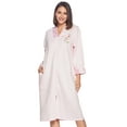 thumbnail image 5 of Casual Nights Women's Quilted Long Sleeve Zip Up House Dress Robe, 5 of 5