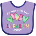 thumbnail image 3 of Inktastic My Mom is the Best Librarian Ever Boys or Girls Baby Bib, 3 of 4