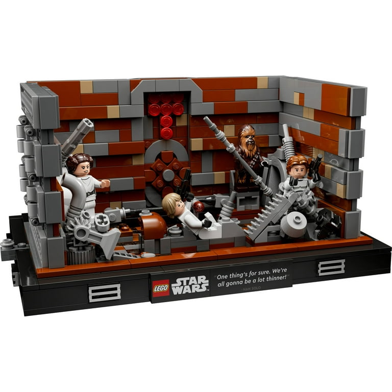 LEGO Star Wars Death Star Trash Compactor Diorama Series 75339 Adult Building Set with 6 Star Wars Figures including Princess Leia Chewbacca R2 D2