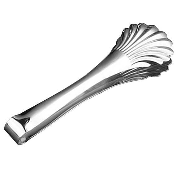 KALLORY 1Pack Metal Kitchen Tong with Heat-Resistance and Non-Slip Handle for Adults in Silver Tone