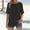 Black, variant on Fglymey Casual Summer Short Sleeve Round Neck Loose T Shirt Basic Tees Tops for Women Brown M