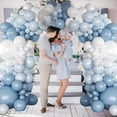 thumbnail image 2 of Set de globos LAOREI, azul, blanco y transparente, 30 unidades, 30 cm, para decoración de fiestas, 2 of 7