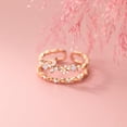 thumbnail image 5 of 925 Sterling Silver Cute Butterfly Daisy Flower Rings for Women 14K Gold Plated 2 Layered Colorful Opal CZ Floral Boho Stackable Statement Ring Jewelry Birthday Gifts to Daughter, 5 of 6